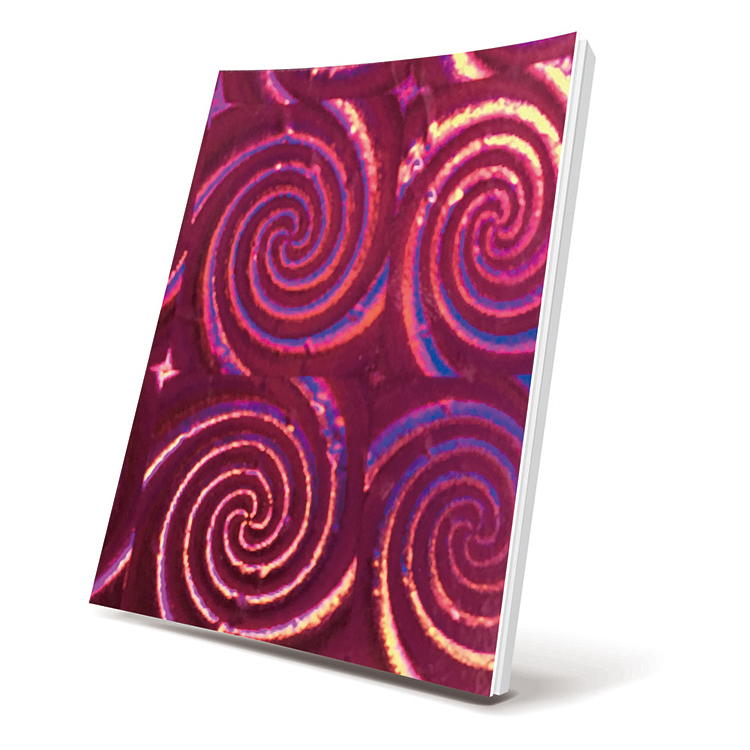 Holographic Selfadhesive Book Cover Swirl