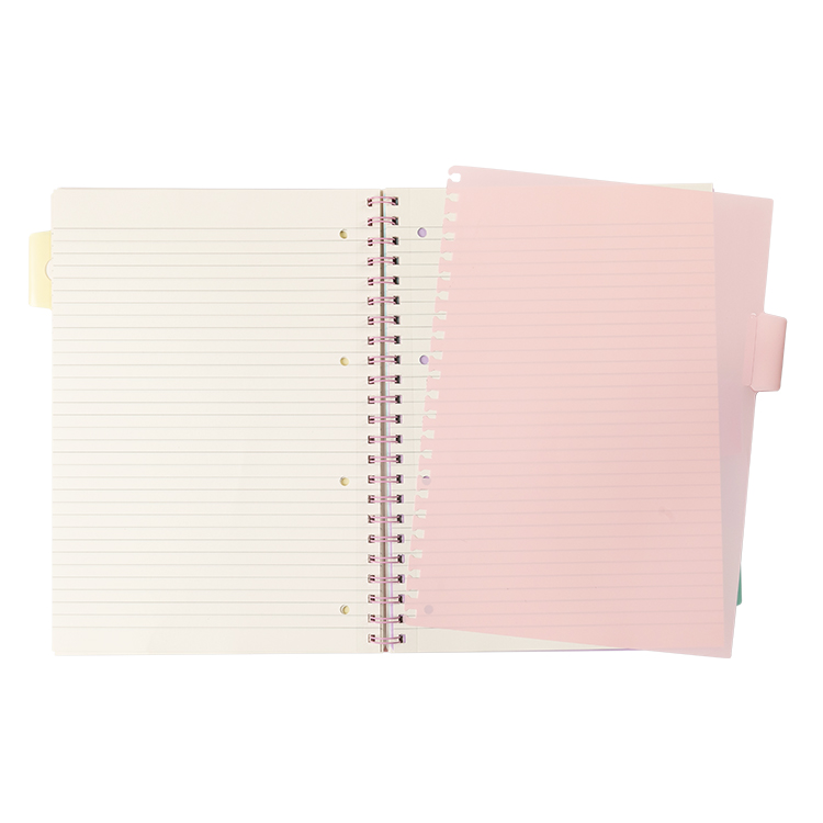 SPIRAL NOTEBOOK WITH DIVIDERS,PastelGLAM