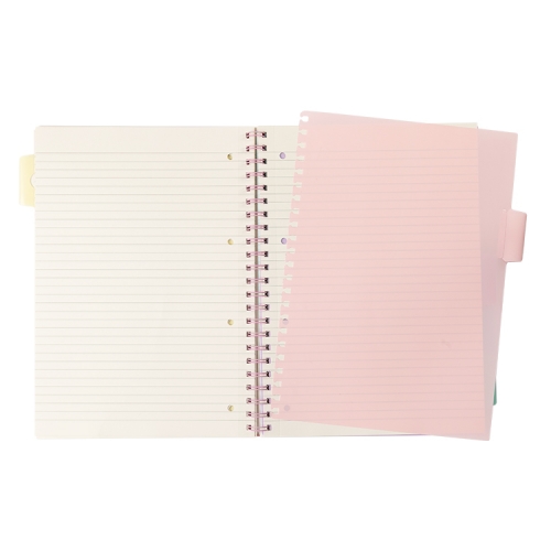 SPIRAL NOTEBOOK WITH DIVIDERS,PastelGLAM